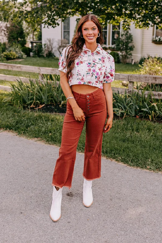 The McKenzie High Waist Jean In Rust