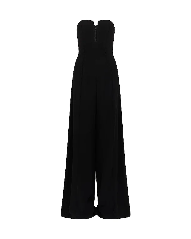 V-CUT CORSET WIDE LEG JUMPSUIT