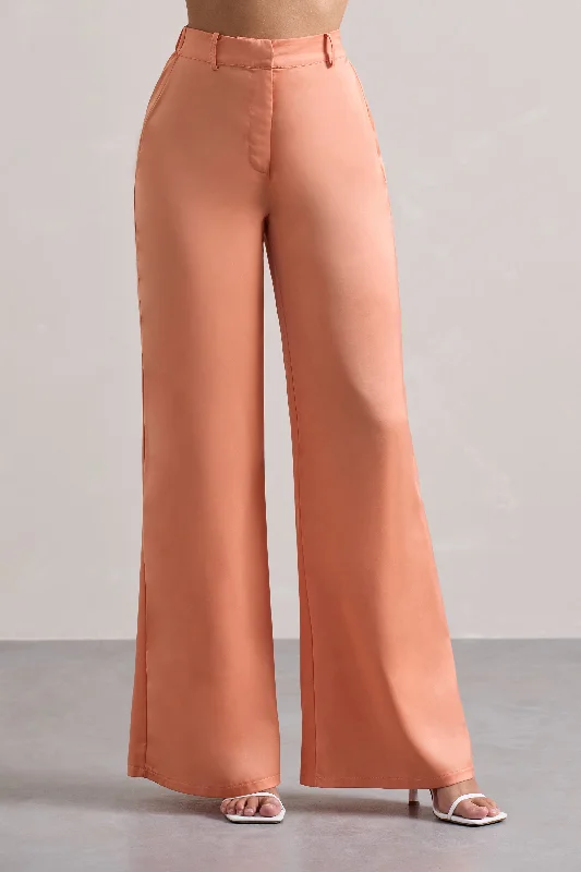 your-way-peach-satin-wide-leg-trousers-cl132286031