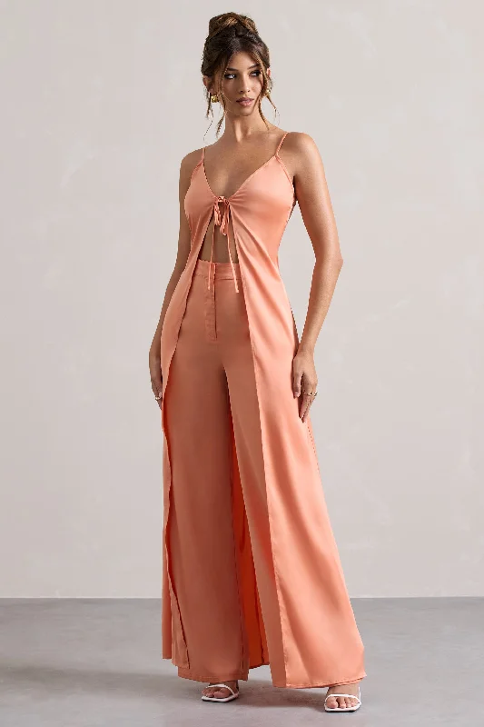 your-way-peach-satin-wide-leg-trousers-cl132286031