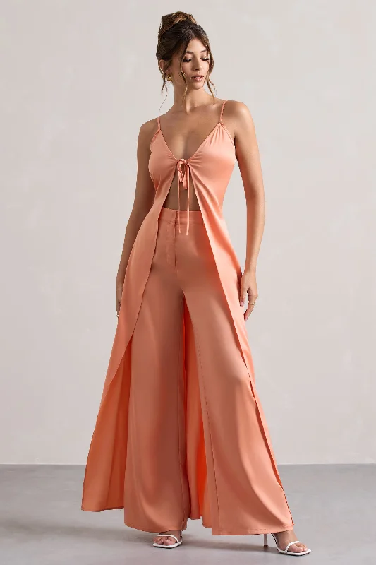 your-way-peach-satin-wide-leg-trousers-cl132286031